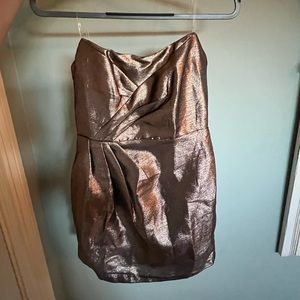 Gold mini dress